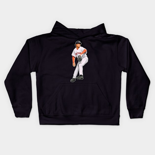 Pedro Martinez Pitcher Legends Kids Hoodie by RunAndGow